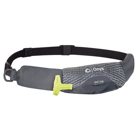 ONYX OUTDOOR M-16 Manual Inflatable Belt Pack, Grey ON82302